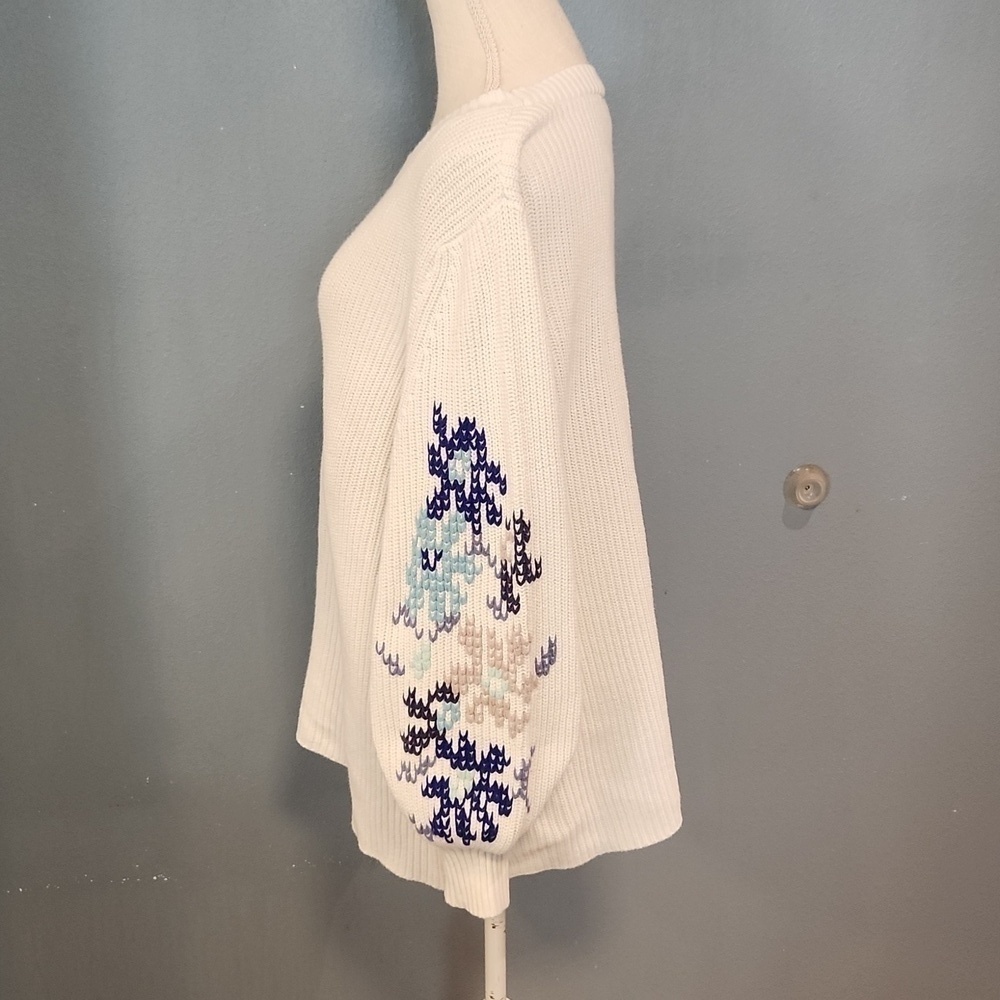 Vintage 90's Lane Bryant winter snowflake needle point knit crewneck swe…